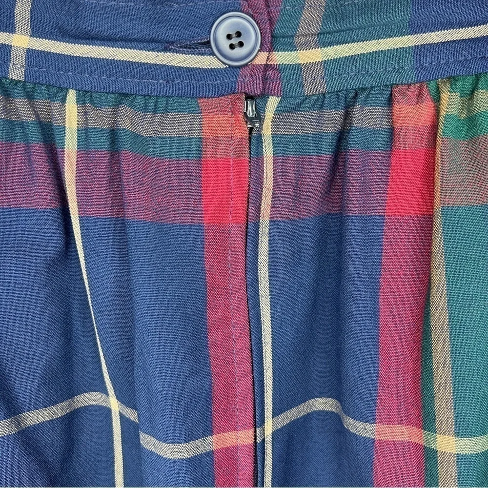 Vintage Pendleton Wool Plaid Pleated Skirt Midi Small Academia Preppy